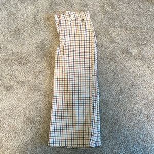 Cropped wide leg plaid jeans *tags still on*